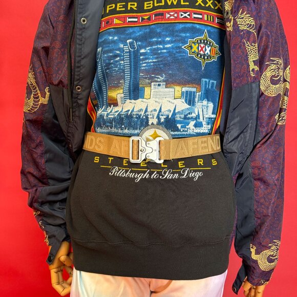 Afends Recycled Utility Belt – Tan Canvas Streetwear Accessory with Metal Buckle - Picture 5 of 12